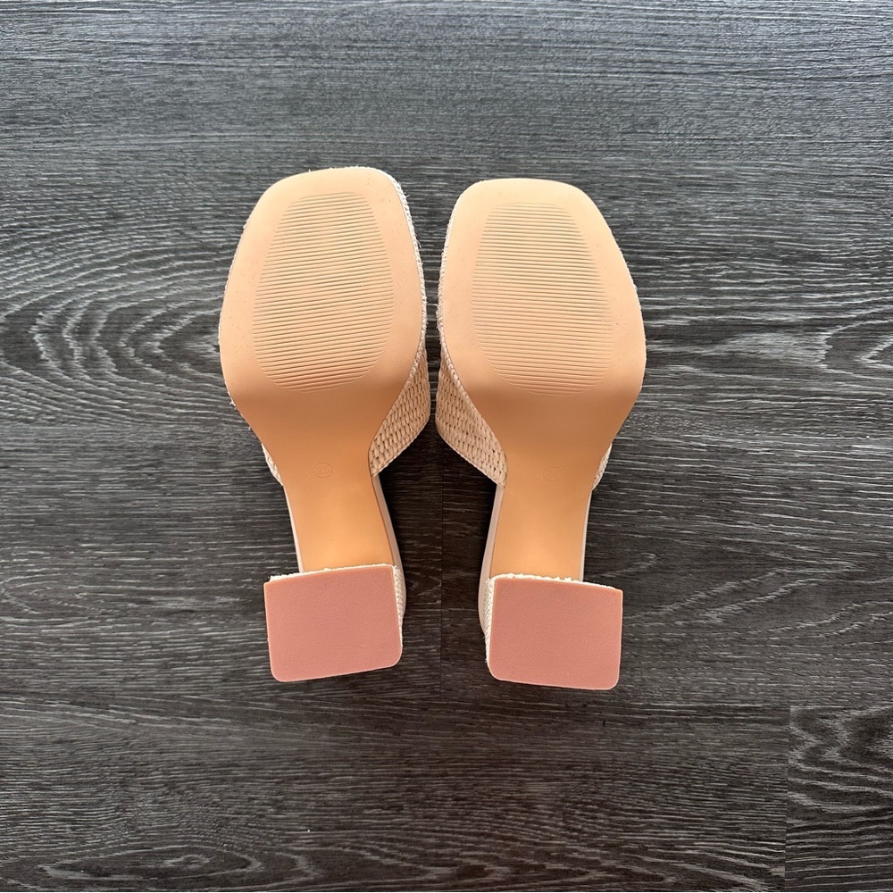 NEW Raffia Platform Sandal in Beige - Size 8.5 - Picture 11 of 11